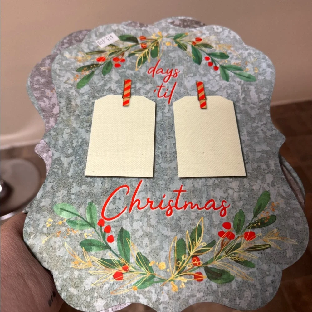 Christmas Countdown Board - Green and Red‎ Holiday Countdown Sign
